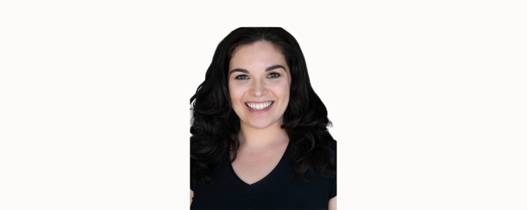 Smiling woman, St. Pete Florida spa experience promotion.