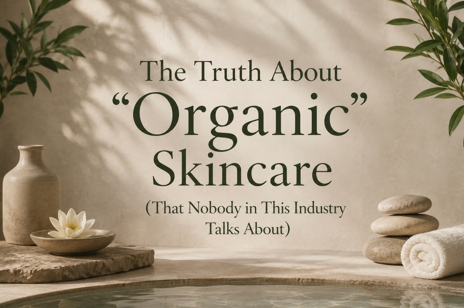Image saying the Truth about Organics skincare and organic facials
